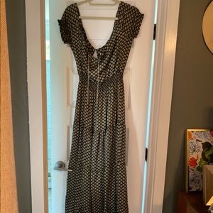 Silky printed maxi dress